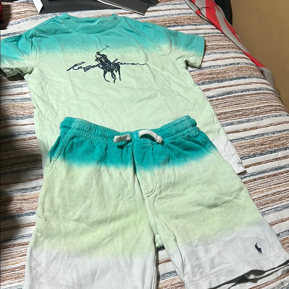 Polo by Ralph Lauren Kids Matching Set - Green Ombre
